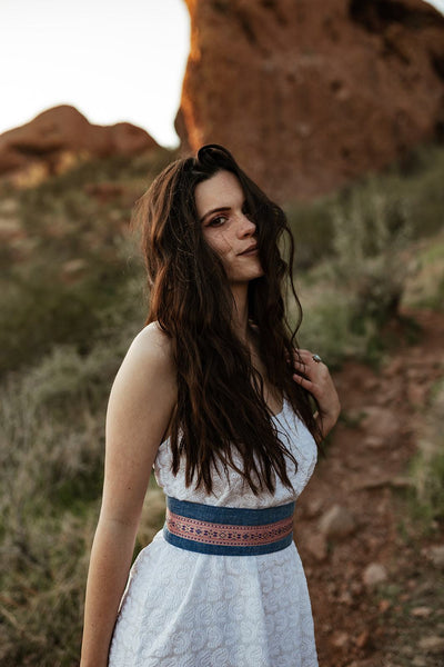 Eyelet Cotton White Maxi dress