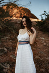 Eyelet Cotton White Maxi dress