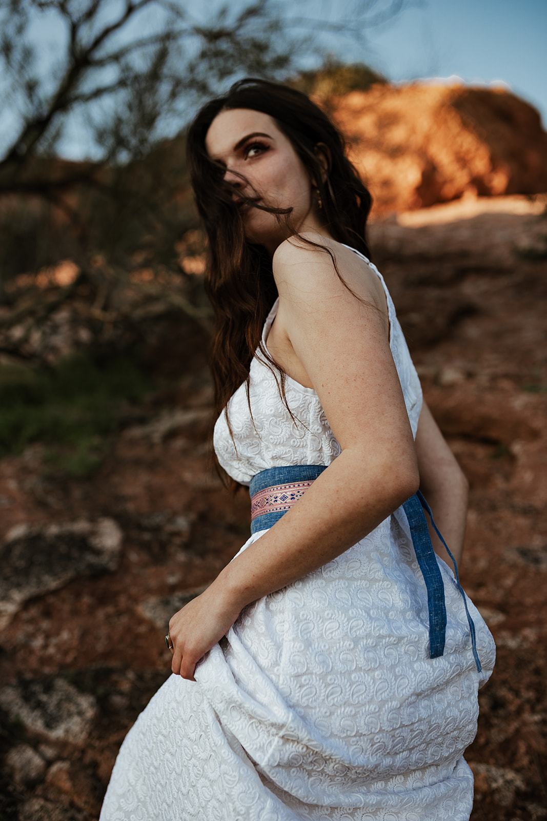 Eyelet Cotton White Maxi dress