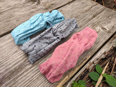 Upcycled Eco-Friendly Eyelet Turban Headbands