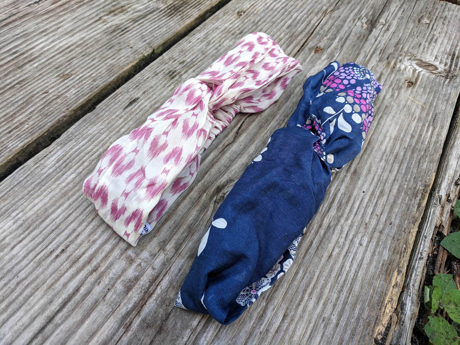 Upcycled Eco-Friendly Cotton Voile Turban Headbands