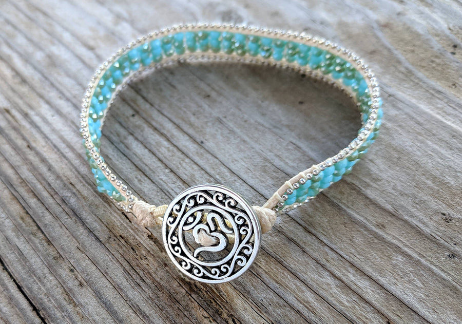 All Points East Apparel Rondelle Seed Bead Turquoise Bracelet