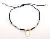 Seed Bead 24K Gold Vermeil Hamsa Charm Bracelet