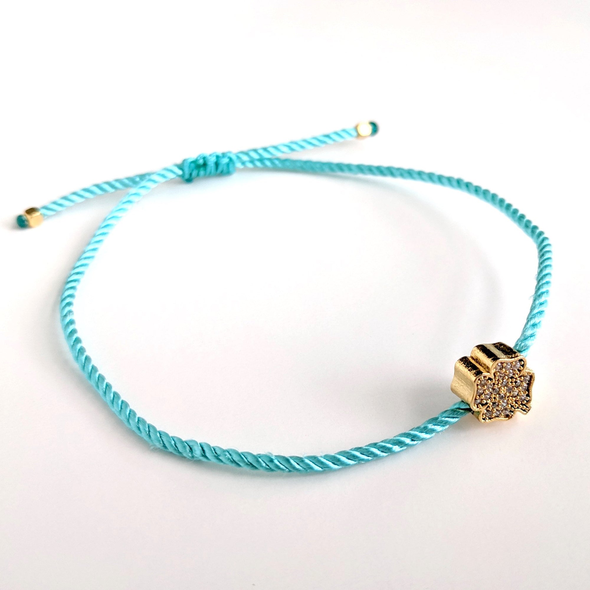 24k Gold Vermeil Clover Charm Bracelet